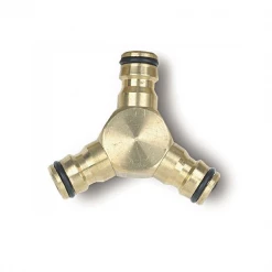 Fitt Y Et T De Dérivation Raccord Automatique Y Dérivation Tuyau Arrosage 19 Mm Triple Mâle Laiton