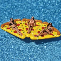 Swimline Bouées Et Matelas Gonflables Bouée Part De Pizza Système D'accroche Portes-gobelets L 1.93 M PVC -Espace Piscine Boutique bouee pizza geante piscine