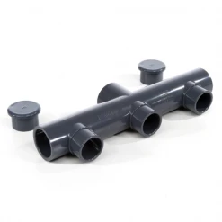 Aquatech Raccords Hydrauliques Pour Piscine Collecteur 3 Voies Conduits Aspiration Piscine - Diamètre 50 Mm - PVC