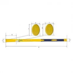 Merlin éclateur Merlin éclateur Pour Fendre Bûches - Perrin - Lame Acier - Manche Composite 90 Cm -Espace Piscine Boutique dimensions manche