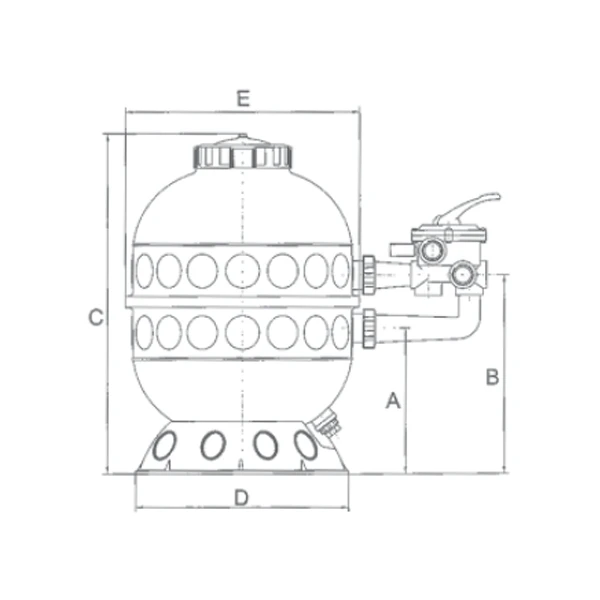 Hayward Robots Et Accessoires De Piscine Et Spa Filtre à Sable Piscine Hors-sol 65 M³ Débit 14 M3/h Polyéthylène Noir 4 Hayward Robots Et Accessoires De Piscine Et Spa Filtre à Sable Piscine Hors-sol 65 M³ Débit 14 M3/h Polyéthylène Noir – Image 2