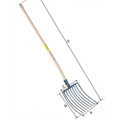 Outillage De Jardinier Fourche à Cailloux 9 Dents Perrin Emmanchement Cintré 135 Cm 632235 -Espace Piscine Boutique imageproduct357330