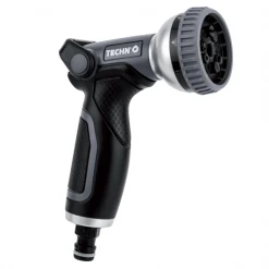 Lance Et Pistolet D'arrosage Pistolet D'arrosage Multi Jets 9 Jets Bi Matière Techn'O Fitt Noir Gris