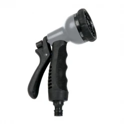 Lance Et Pistolet D'arrosage Pistolet Gainé Arrosage Multi Jets 8 Jets Bi Matière Techn'O Fitt Noir