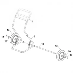 Dévidoir Axe Roues Dévidoir 2 Roues 55 Mètres Edia Diamètre 20 Mm 580 Mm Acier