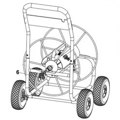 Dévidoir Coupleur Coudé 3/4" Pour Tuyau D'arrosage 19 Mm - Edia - Laiton -Espace Piscine Boutique repere 6 devidoir 4 roues