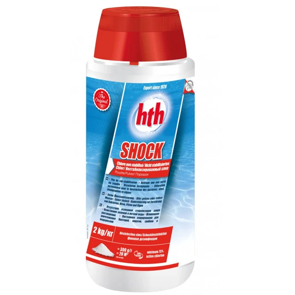 Produit D'entretien Piscine Chlore Choc Non Stabilisé En Poudre - Shock HTH - Bidon De 2 Kg 3 Produit D'entretien Piscine Chlore Choc Non Stabilisé En Poudre - Shock HTH - Bidon De 2 Kg