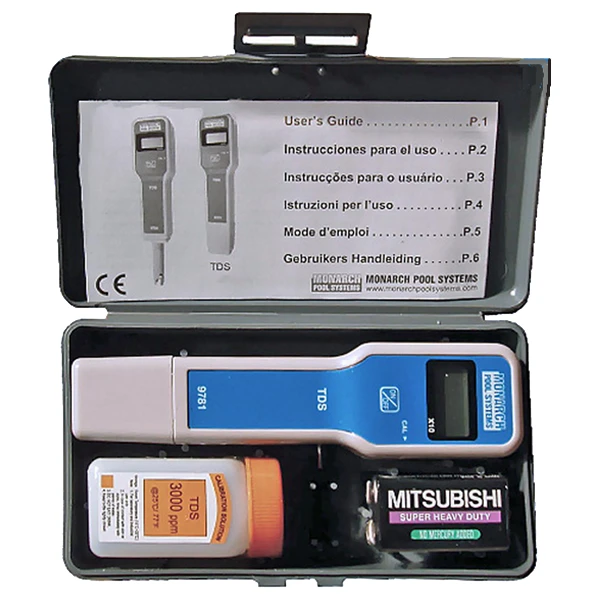 Davey Traitement Automatique Et Analyseur Testeur De Sel électronique Pour Piscine - Monarch - 9V (pile R9 Incluse) Avec Flacon D'étalonnage 3 Davey Traitement Automatique Et Analyseur Testeur De Sel électronique Pour Piscine - Monarch - 9V (pile R9 Incluse) Avec Flacon D'étalonnage