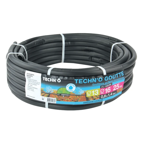 Fitt Goutte à Goutte Tuyau Goutteurs Incorporés 2 Litres/heure 13 X 16 Mm 50m Noir 3 Fitt Goutte à Goutte Tuyau Goutteurs Incorporés 2 Litres/heure 13 X 16 Mm 50m Noir