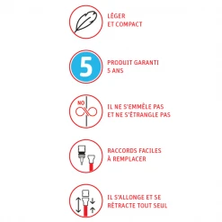 Tuyau D'eau Tuyau D'arrosage Extensible Et Accessoires Fitt Yoyo Go 10 Mètres Rouge -Espace Piscine Boutique tuyau extensible leger comp