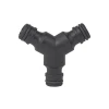 Fitt Y Et T De Dérivation Raccord Automatique Y Dérivation Arrosage Triple Mâle Plastique Noir -Espace Piscine Boutique y de derivation fitt